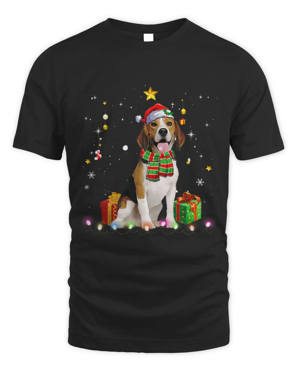 Beagles Santa Christmas Tree Lights Funny Xmas Pajama Boys 51