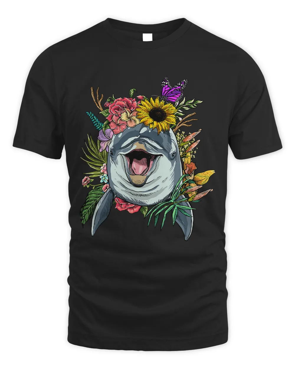 Floral Dolphin Spring Nature Dolphin Lovers 504