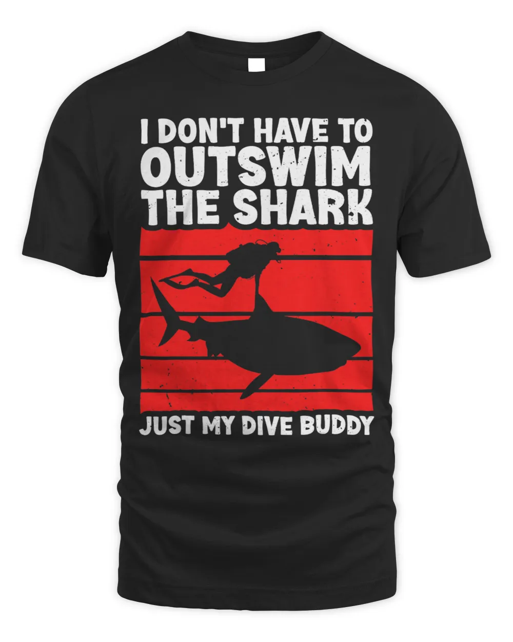 Funny Scuba Diving Design For Men Women Shark Diving Buddy