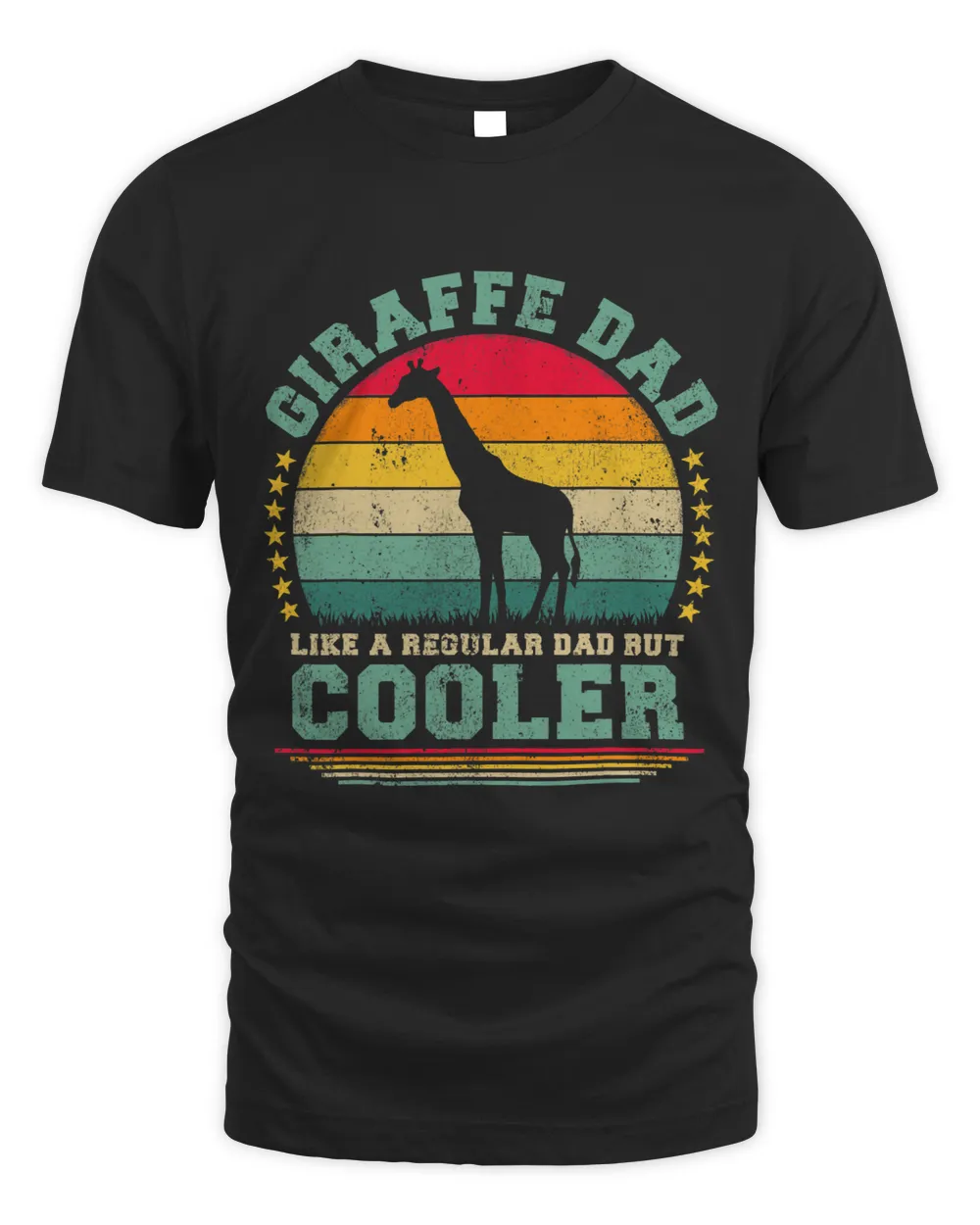 Mens Giraffe Dad Like A Regular Dad But Cooler Fathers Day