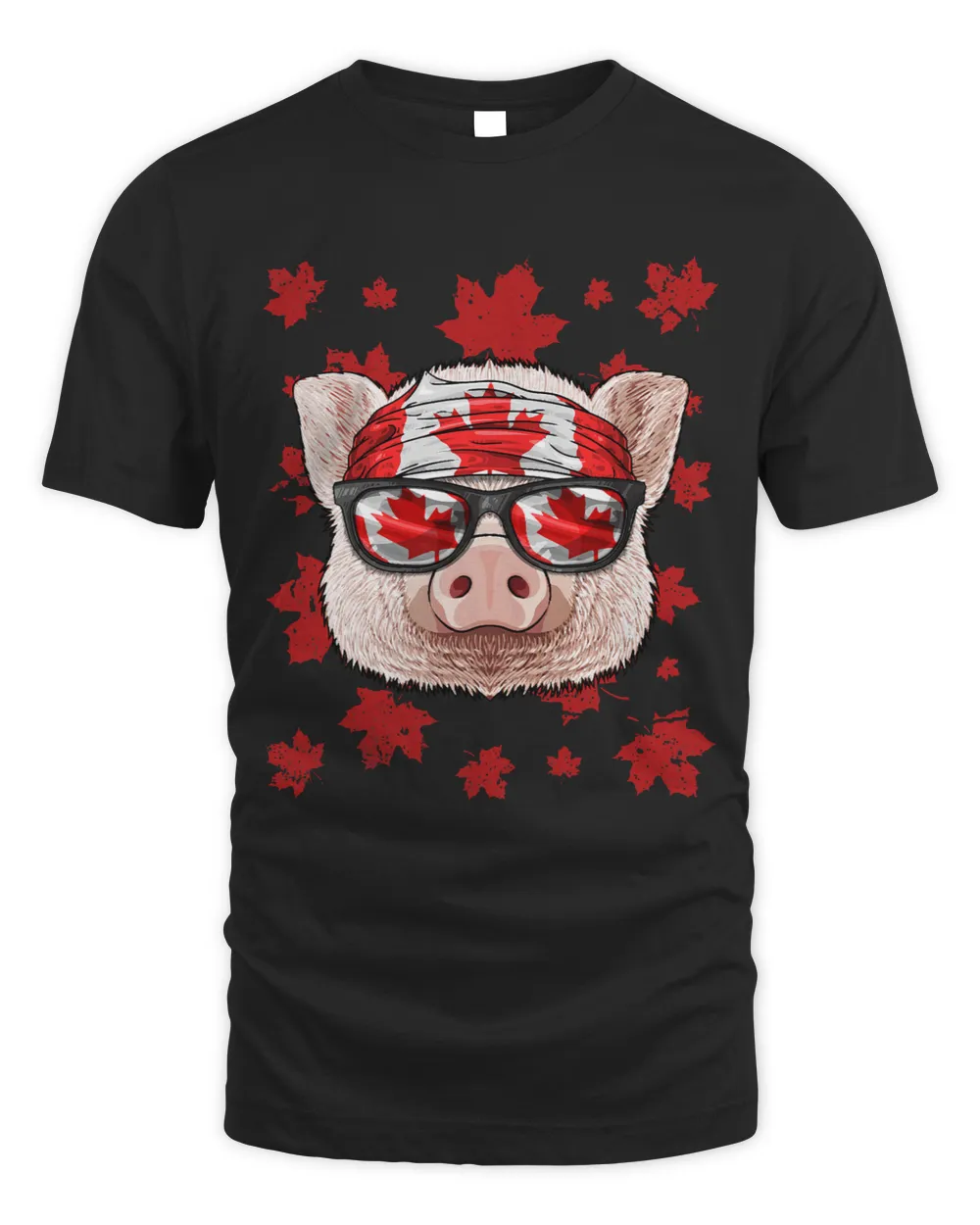 Canadian Pig Patriotic Canada Flag Maple Leaf Pride