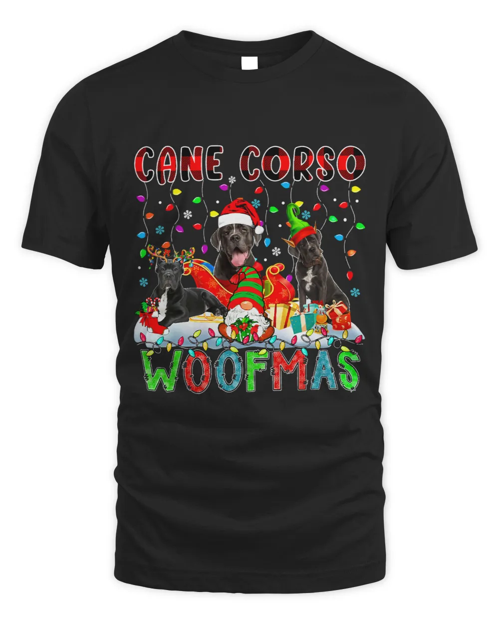 Cane Corso Xmas Woof Santa Reindeer Elf Cane Corsos Gnome 89