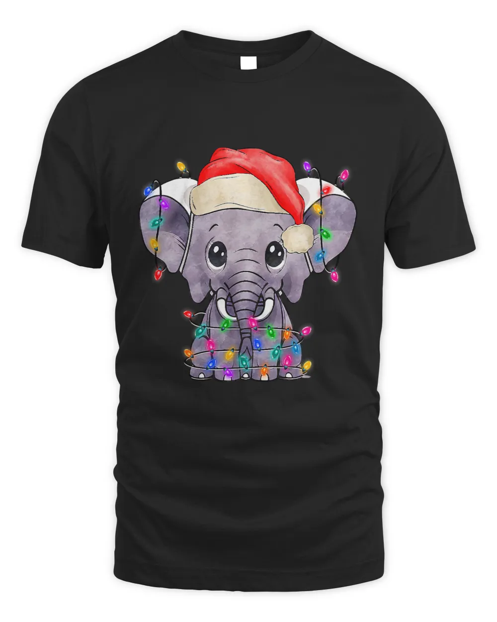 Cute Elephant Christmas Light Funny Elephant Lover Xmas