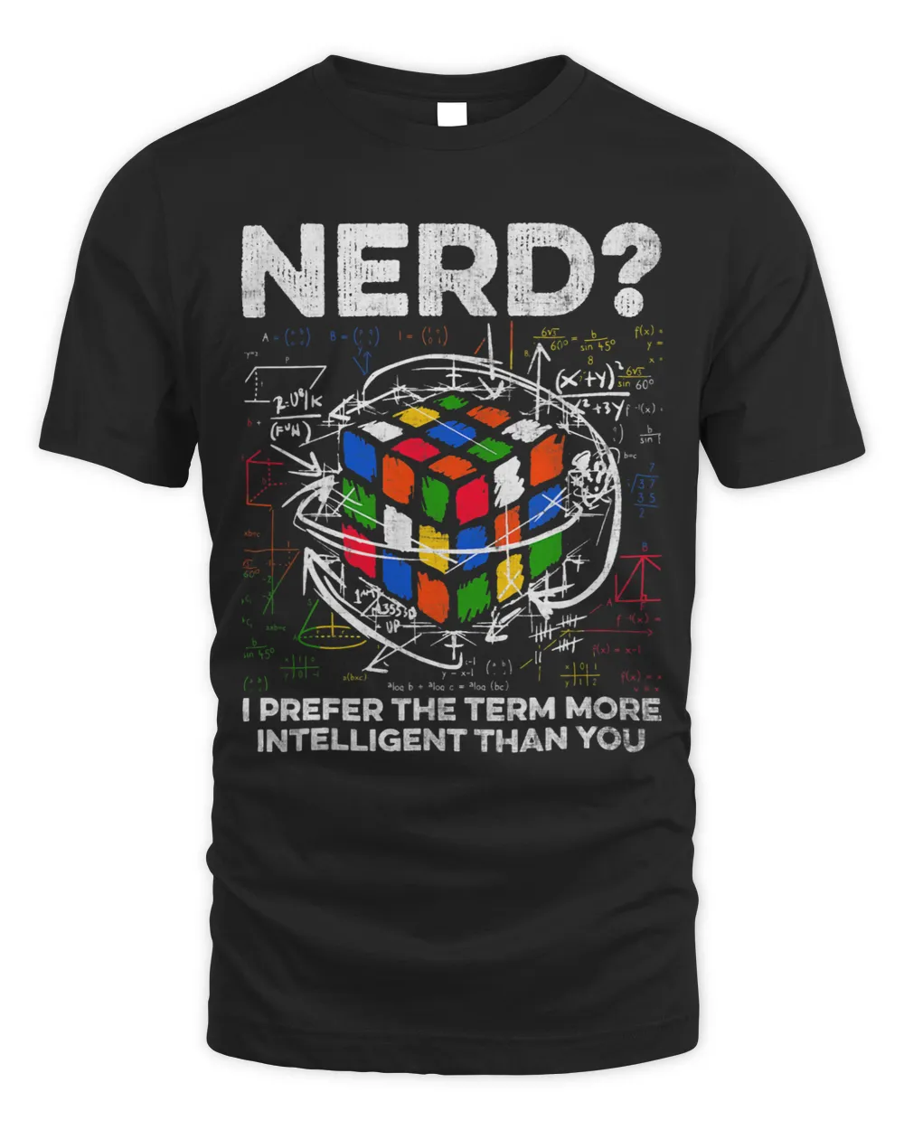 Competitive Puzzle Cube Nerd I Prefer The Term Speed Cubing Unisex Standard T-Shirt black s