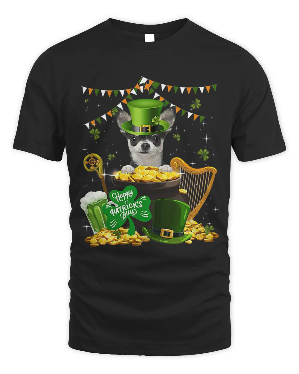 Chihuahua Dogs Lover Funny Irish Shamrock St Patricks Day