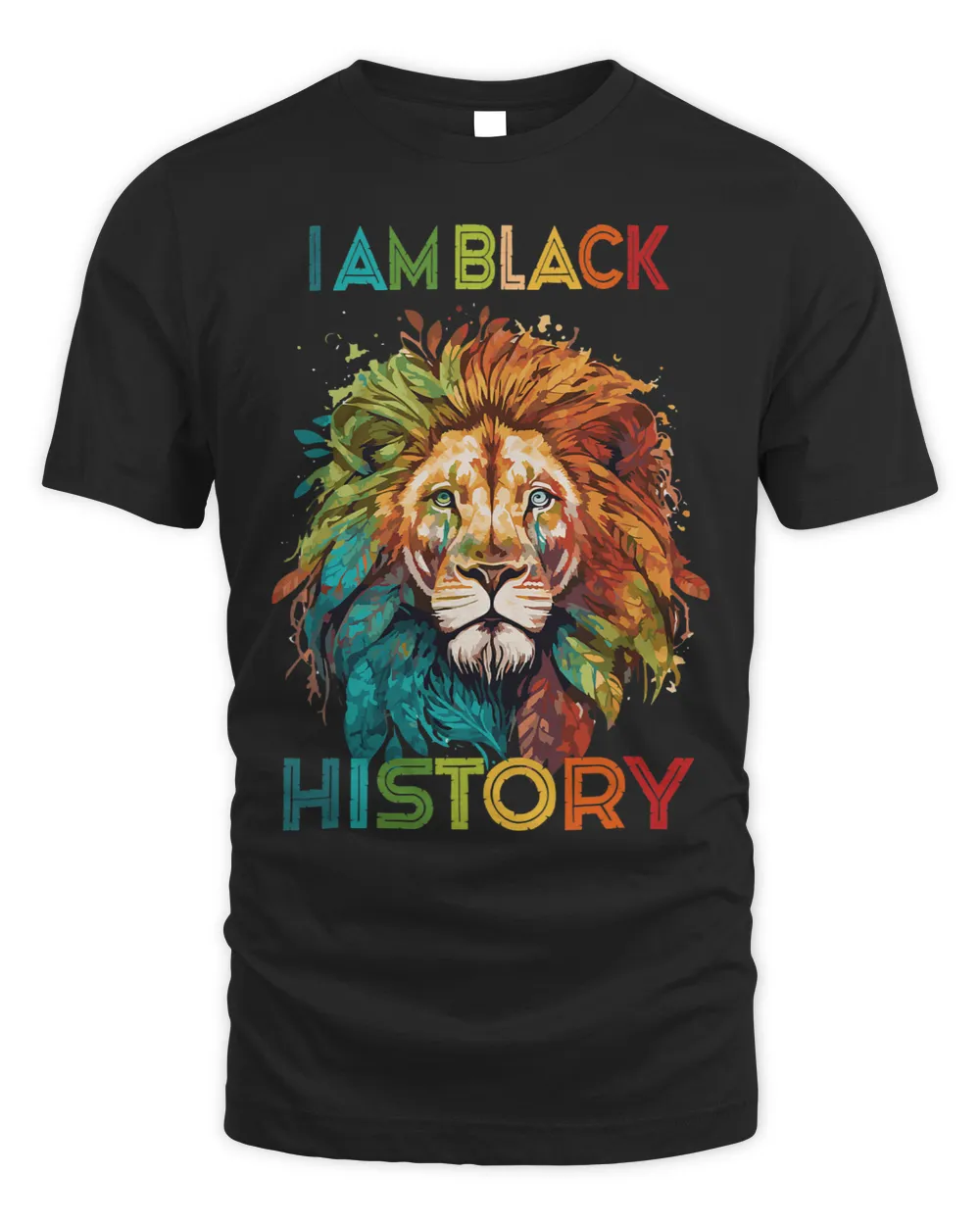 I Am Black History Month African American Roots Lion Head