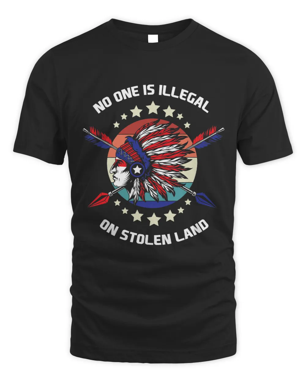 Native American No One is illegal on Stolen Land