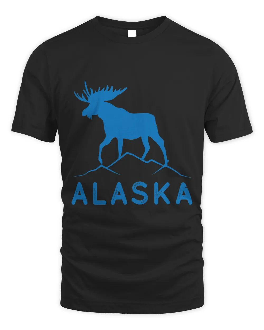 Alaska Reindeer Wandering in Nature and Mountains