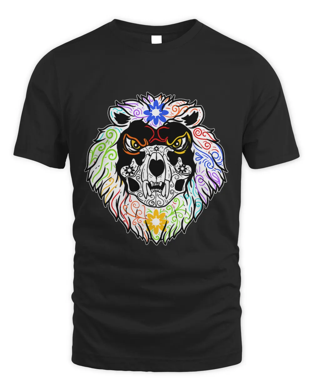 Skull Lion Cool Sugar Animal Dead Bones Skeleton Mexican Day