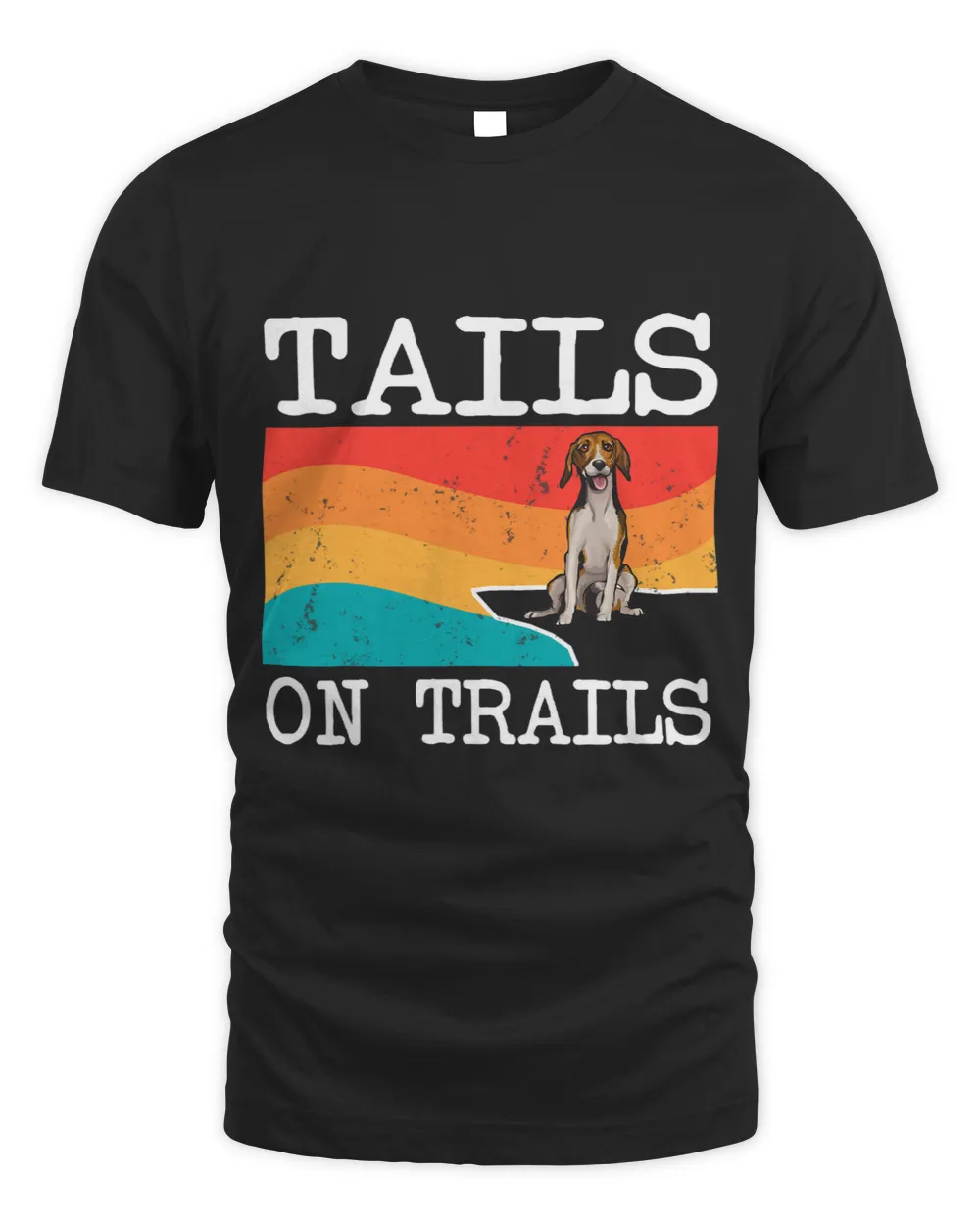 Tails On Trails American Foxhound Dog Funny Hiking 2