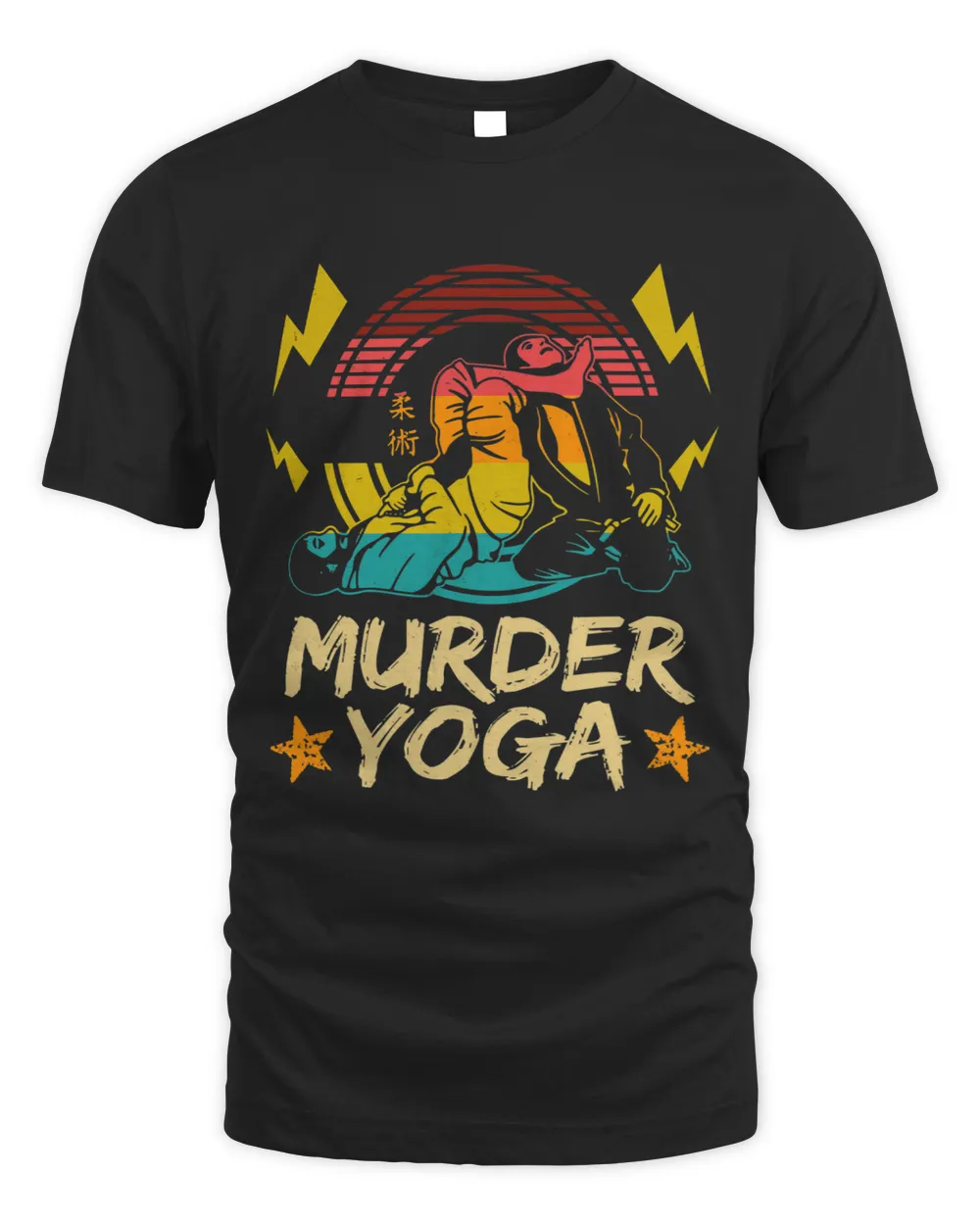 Vintage Retro BJJ Jiu Jitsu Murder Yoga Martial Art