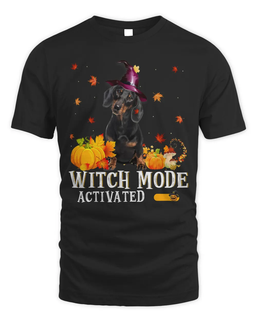 Wiener Witch Mode Activated For Halloween Pumpkin 3 Dachshund Doxie