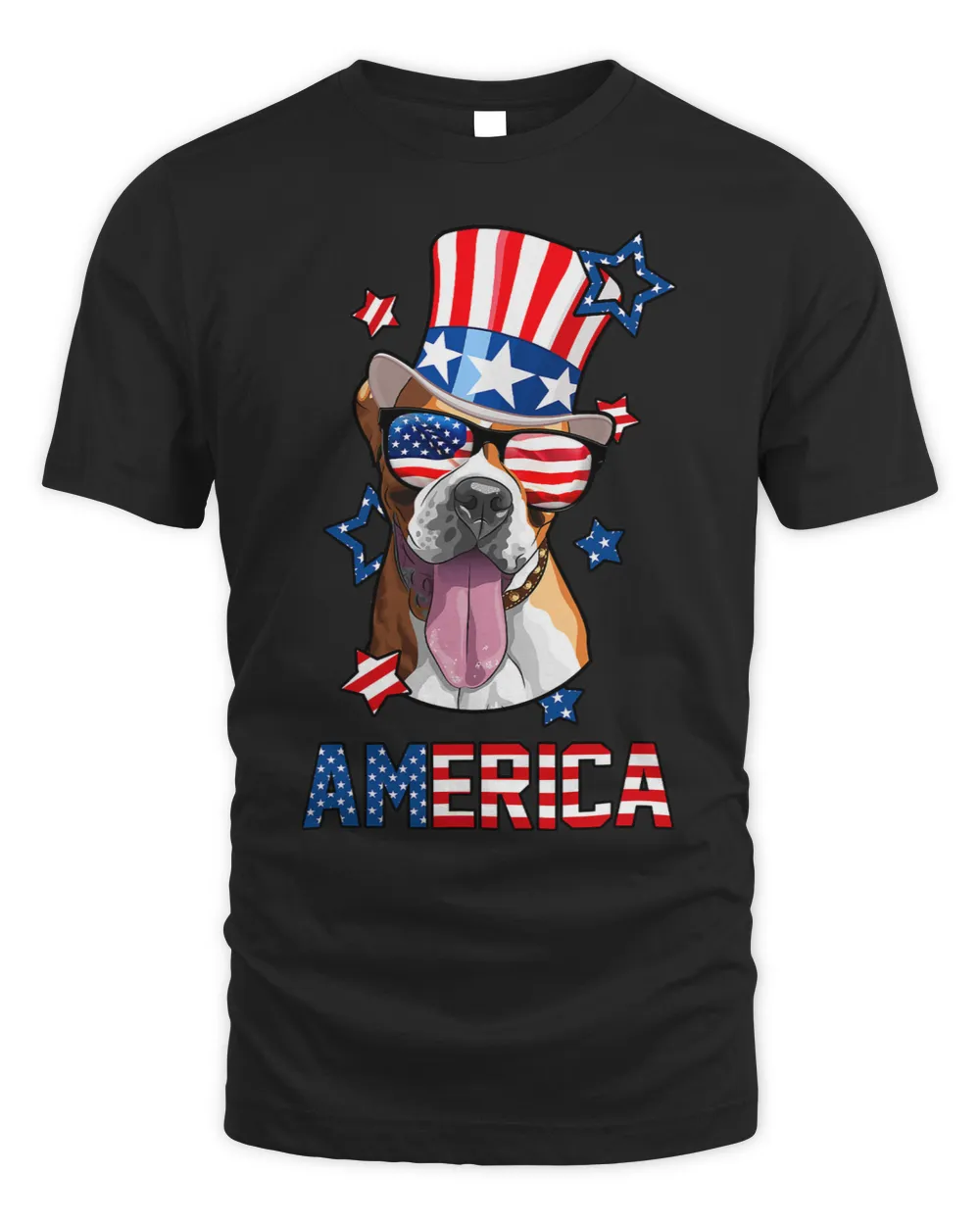 Boxer German Boxer America American Flag Dog USA Fun Boxers Dog