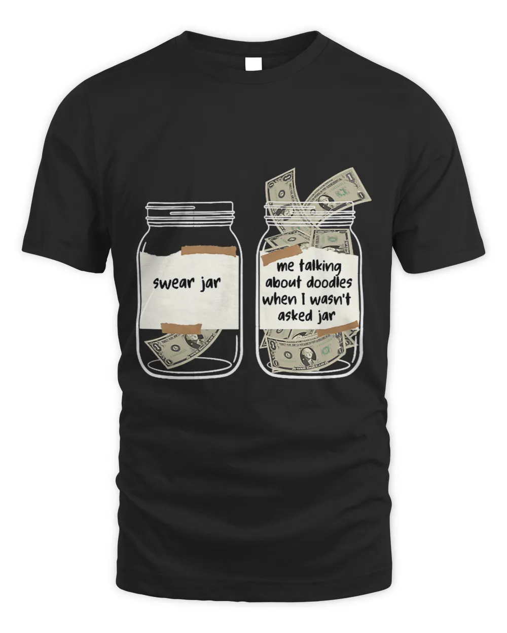 Funny Goldendoodle Swear Jar for Labradoodle and Goldendoodle Moms Doodle Dog Unisex Standard T-Shirt black s