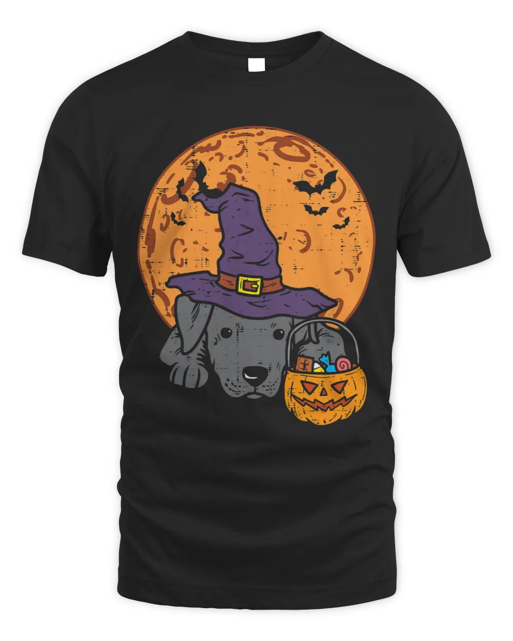 Bully Witch Hat Moon Jack O Lantern Halloween Pittie Dog Pitbull Dog
