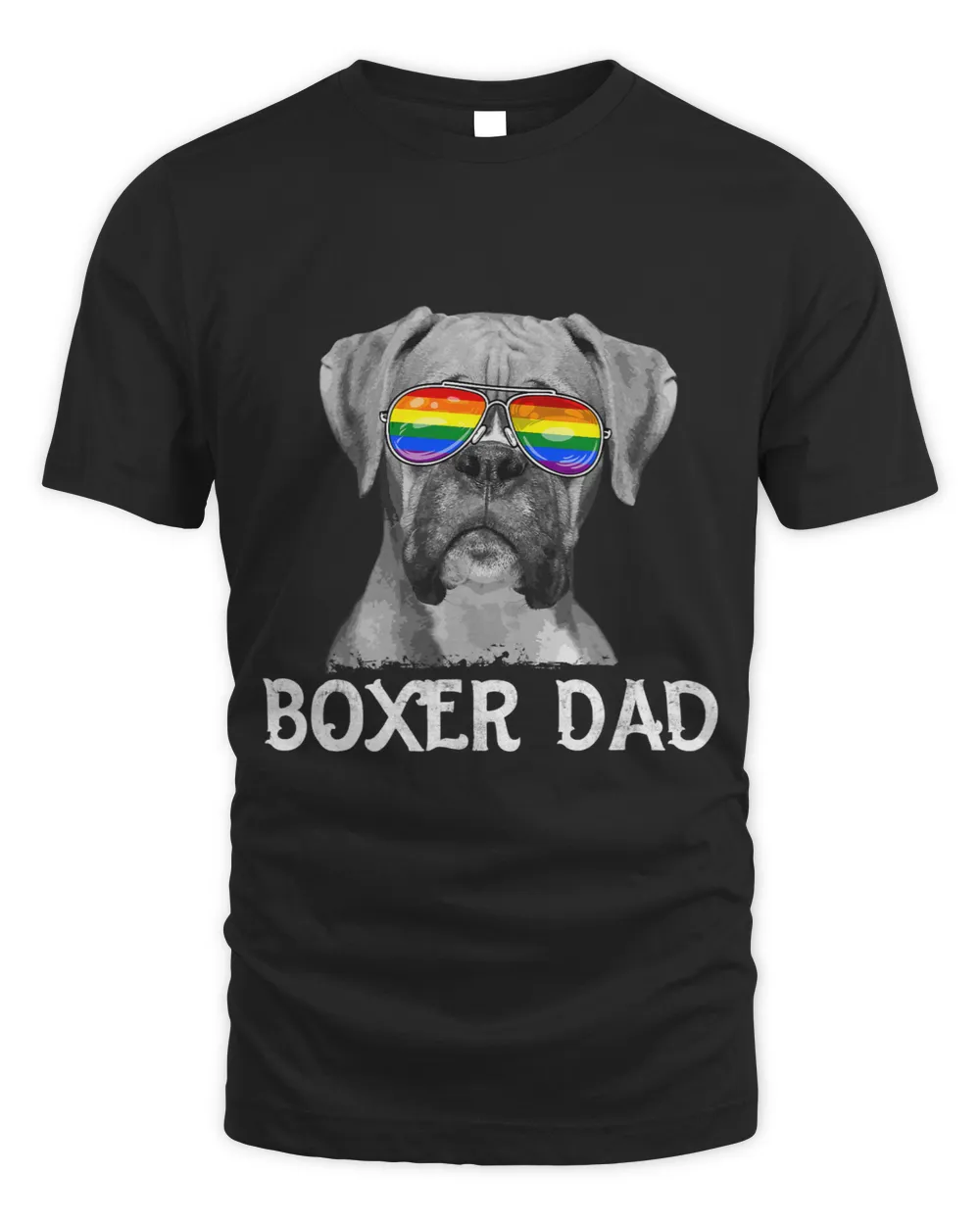 Boxer Mens LGBT Boxer Dad Rainbow Pride Flag Dog Lover Fathers Day Boxers Dog