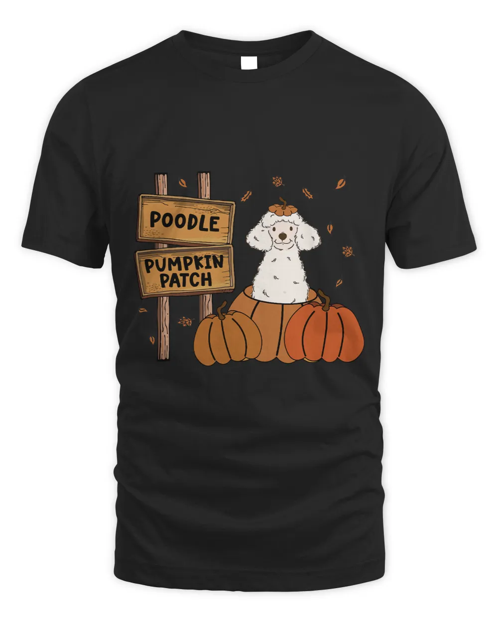 Poodles Pumpkin Patch Dog Lovers Thanksgiving Halloween 3 Poodle dog