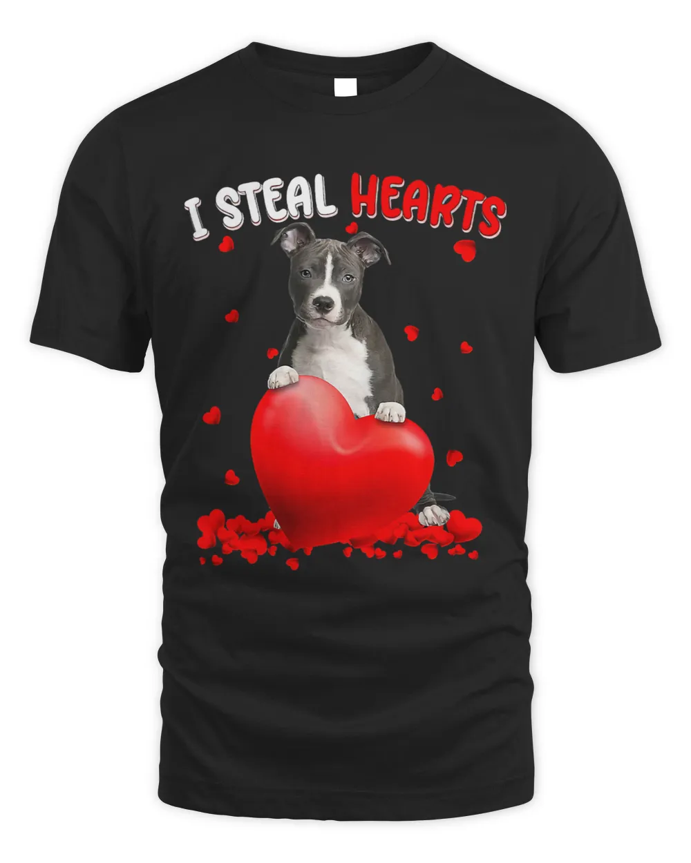 Bully Dog I Steal Hearts Cute Valentine Day Women Men Pitbull Dog