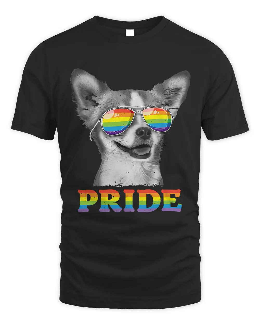 Chihuahuas Gay Pride LGBT Rainbow Flag Sunglasses LGBTQ Gifts Chihuahua Dog