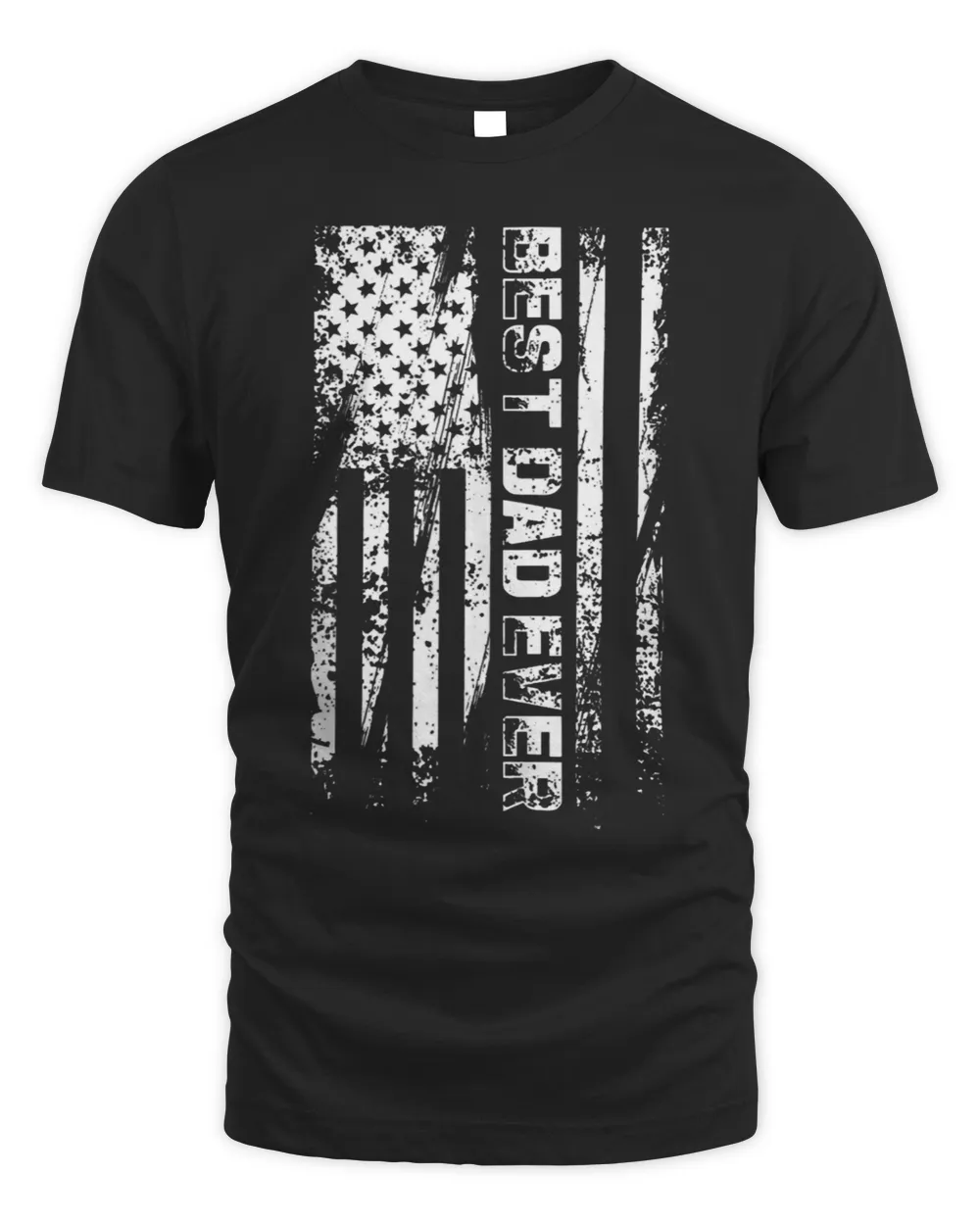 Best Dad Ever US American Flag Tee Fathers Day Dad Patriotic