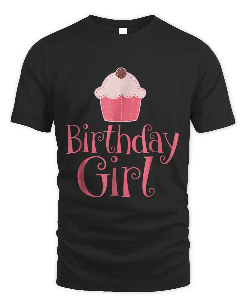 Birthday Girl Cute Pink Cupcake