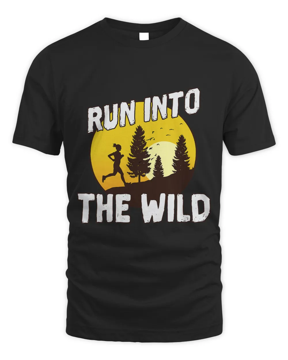 Trail Run Run Into the Wild Unisex Standard T-Shirt black s