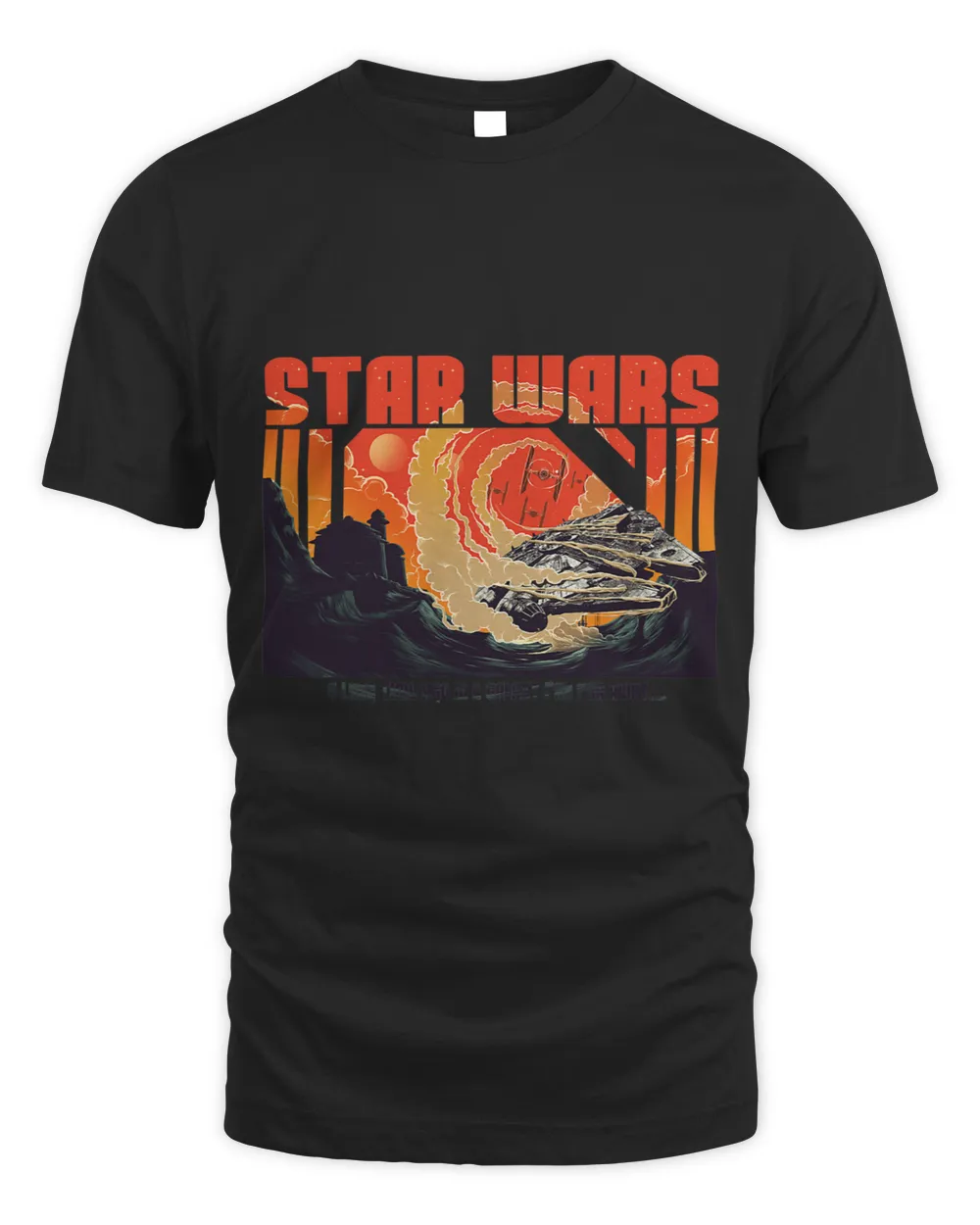 Star Wars Group Shot Return Of The Jedi Desert Battle Unisex Standard T-Shirt black s