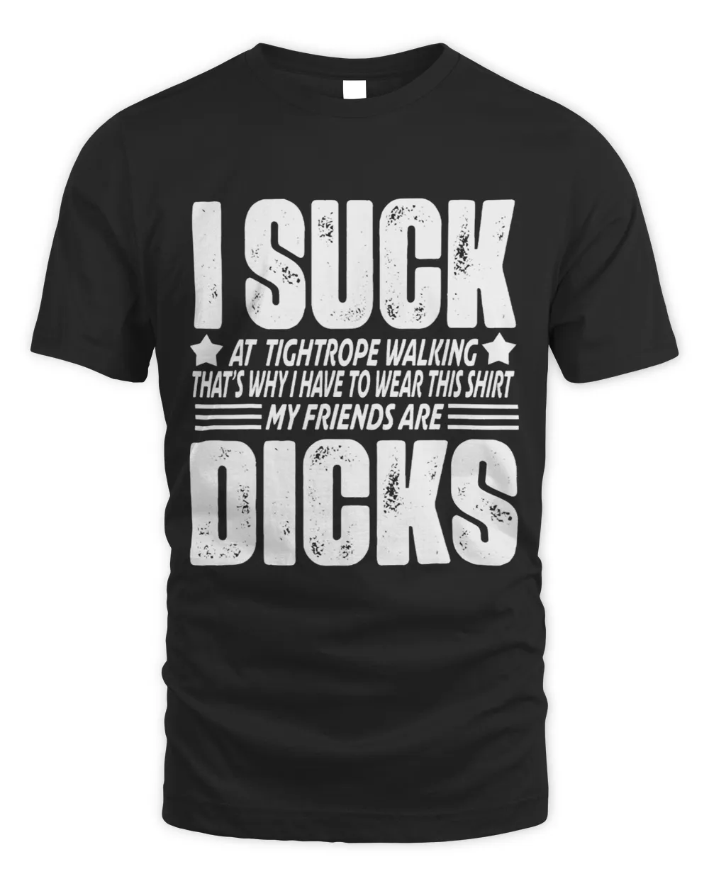 I suck at tightrope walking Loser trophy Unisex Standard T-Shirt black s