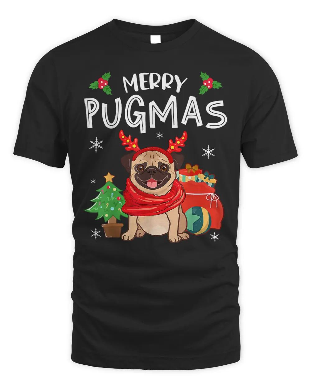 Pug Lover Merry Pugmas Lover Christmas Xmas Funny 419 Pugs Dog