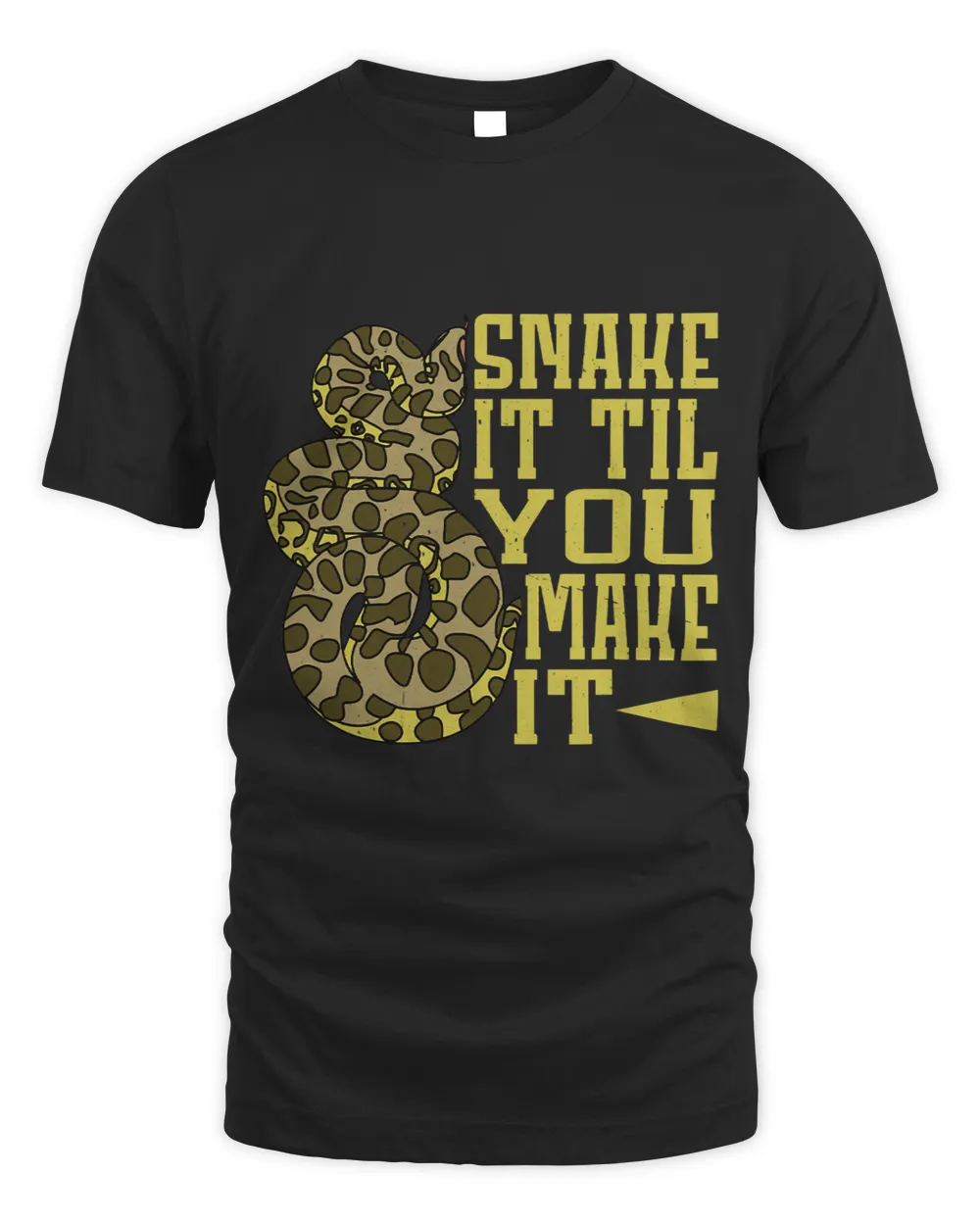 Snake it til you make it Banana Ball Python Unisex Standard T-Shirt black s