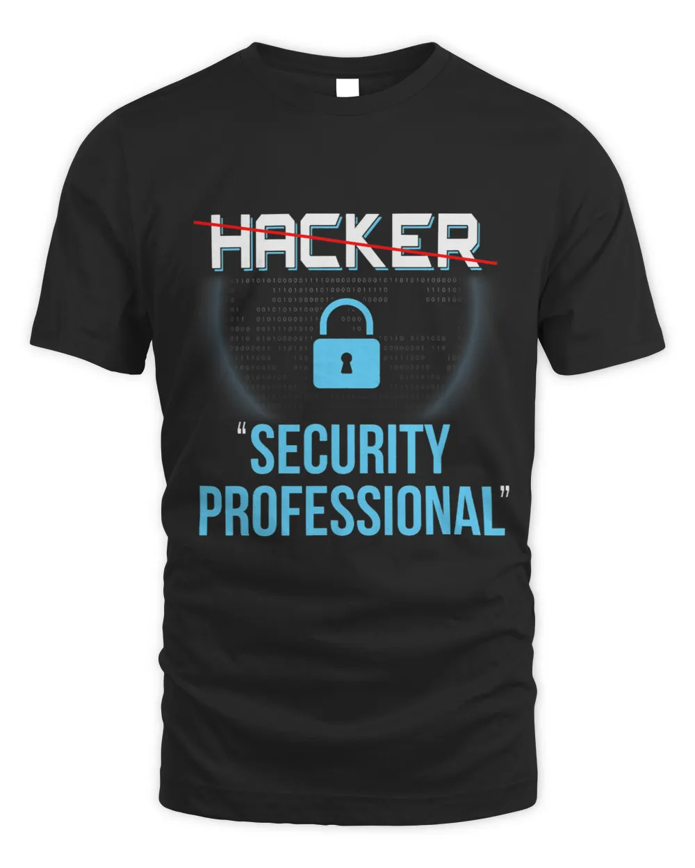 Hacker Security Professional IT Programmer Unisex Standard T-Shirt black s