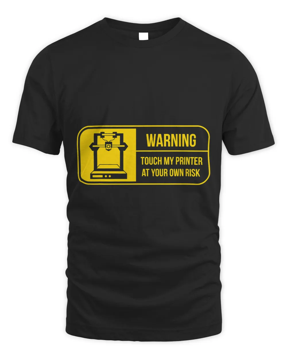 3D Printing Funny Printer Artwork Creative Design Model Unisex Standard T-Shirt black s