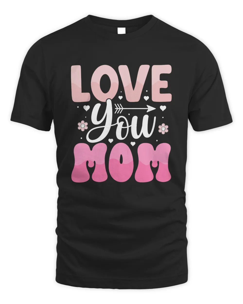 Love You Mom Unisex Standard T-Shirt black s