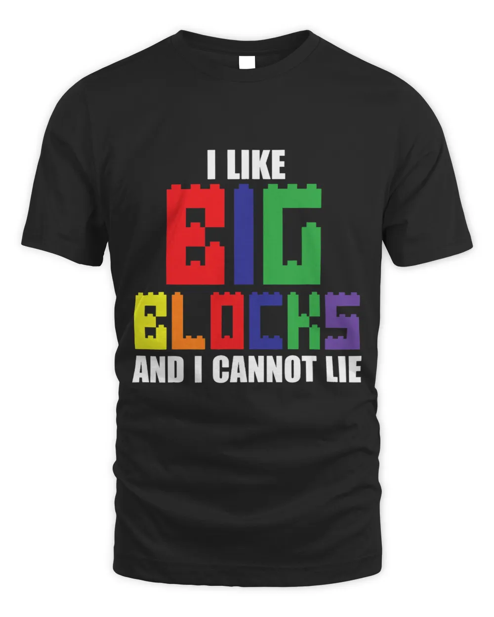 Like Big Blocks Master Builder Building Blocks Bricklayer Unisex Standard T-Shirt black s