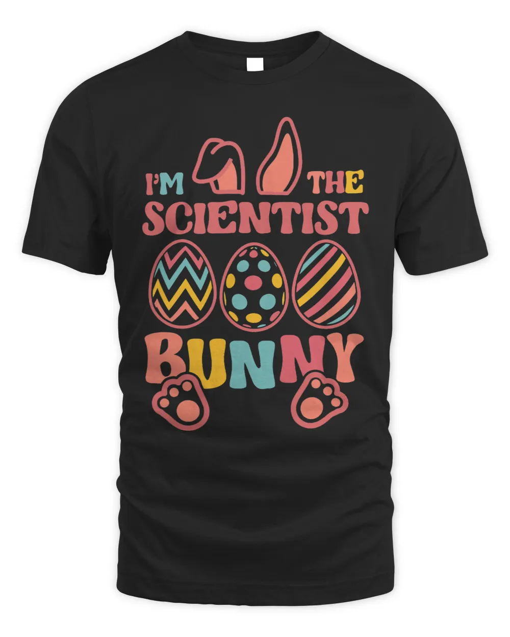 Im The Scientist Bunny Easter Science Happy Easter Day Unisex Standard T-Shirt black s