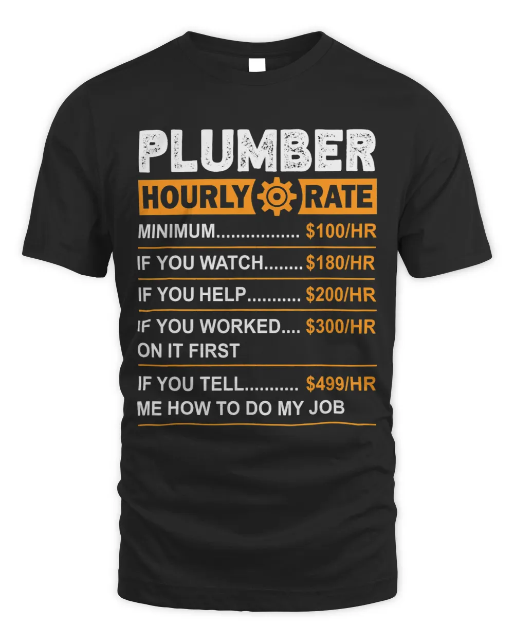 Funny Plumber Hourly Rate Labor Rates Sarcastic