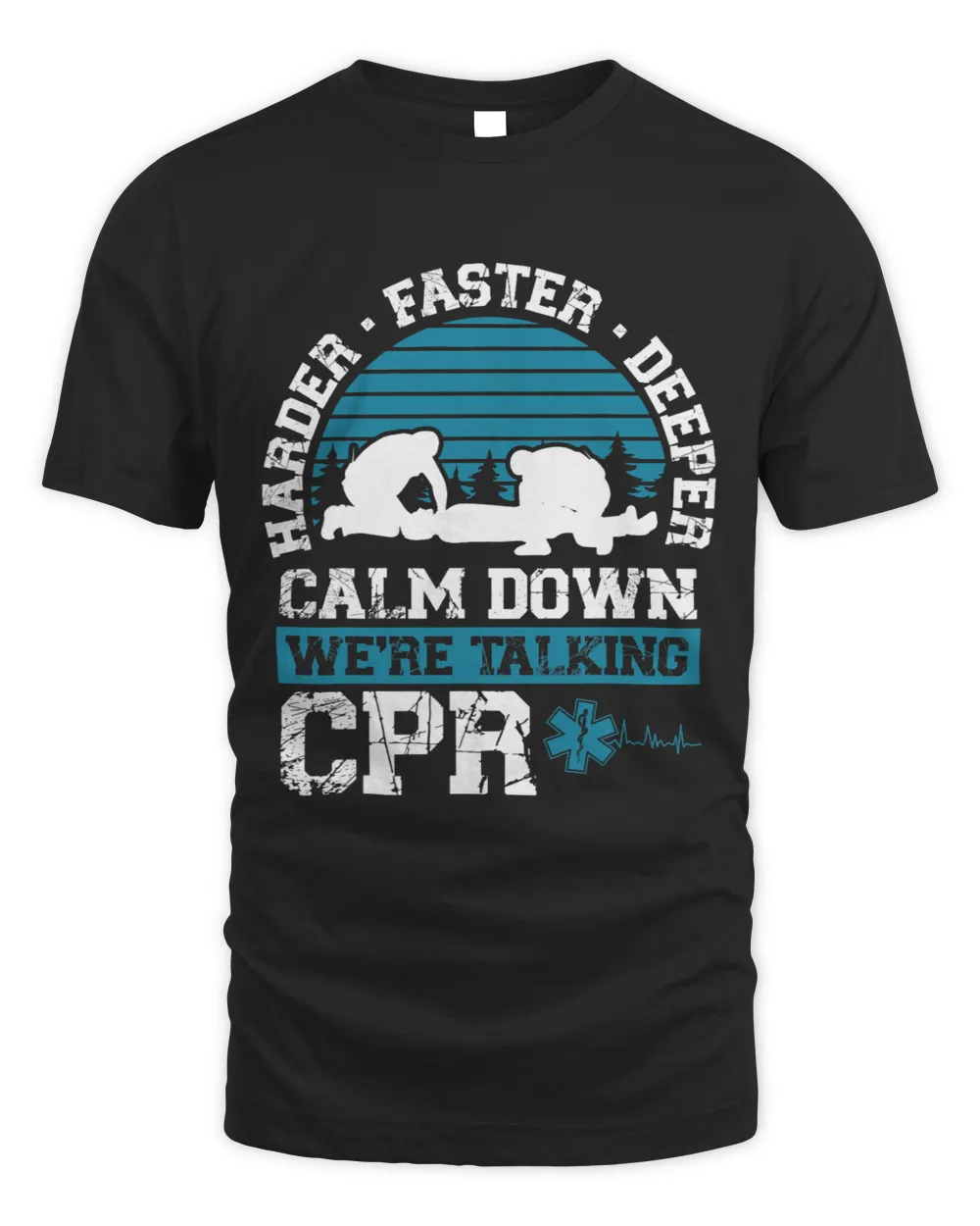 Harder Faster Deeper CPR Unisex Standard T-Shirt black s