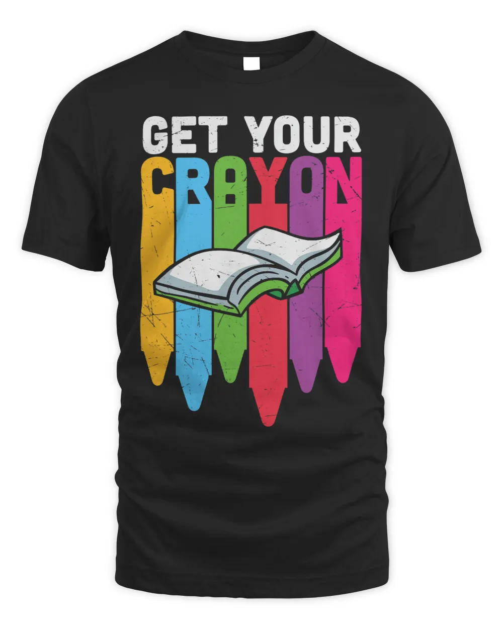 Get Your Crayon First Day of School Boys Girls Kids Coloring