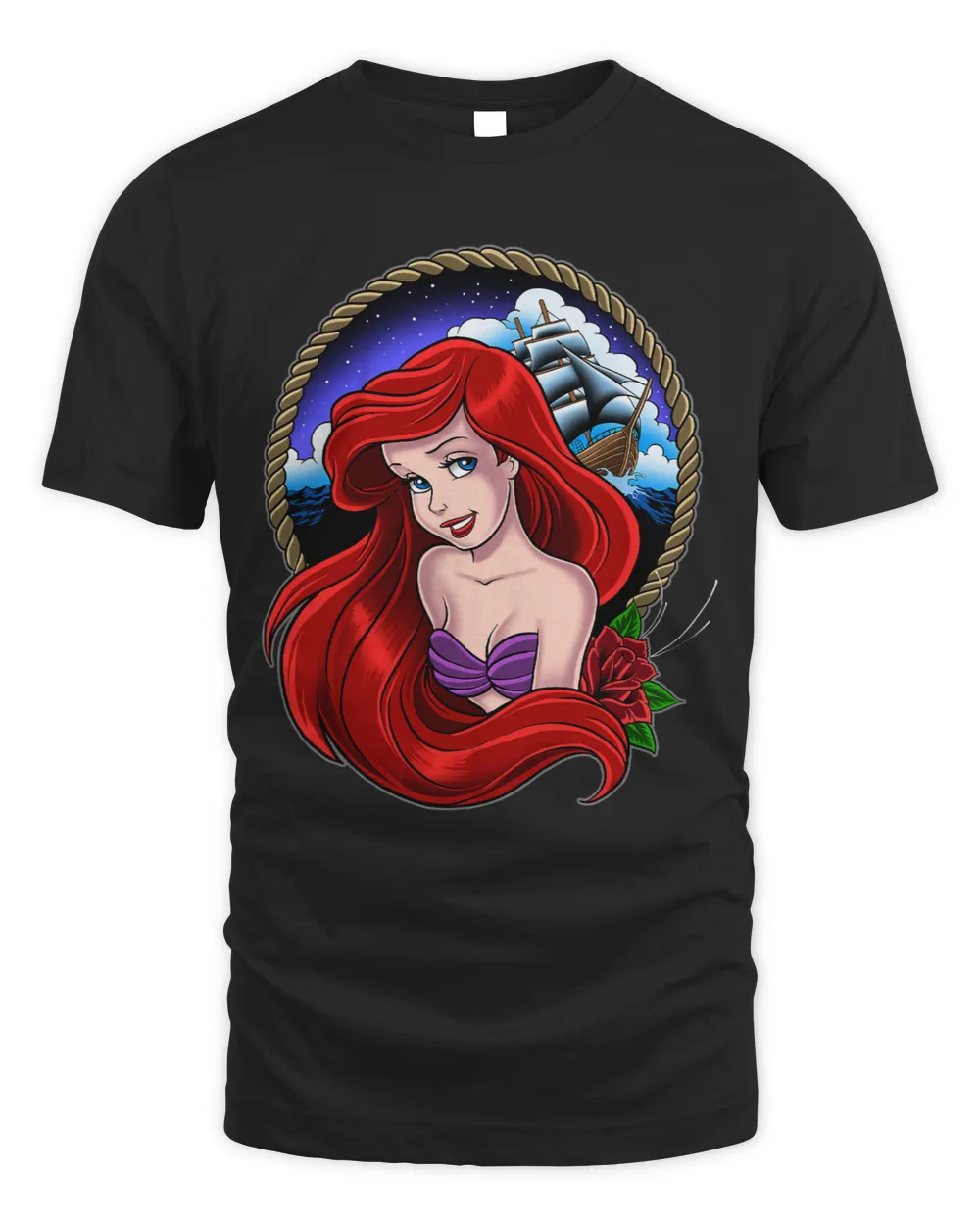 Disney Little Mermaid Ariel Sailor Tattoo Graphic