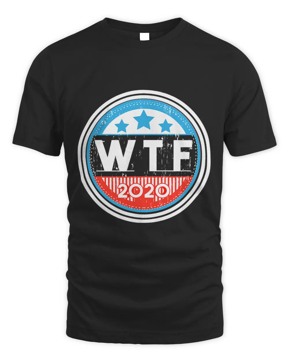 WTF Funny Election Sticker Logo Unisex Standard T-Shirt black s