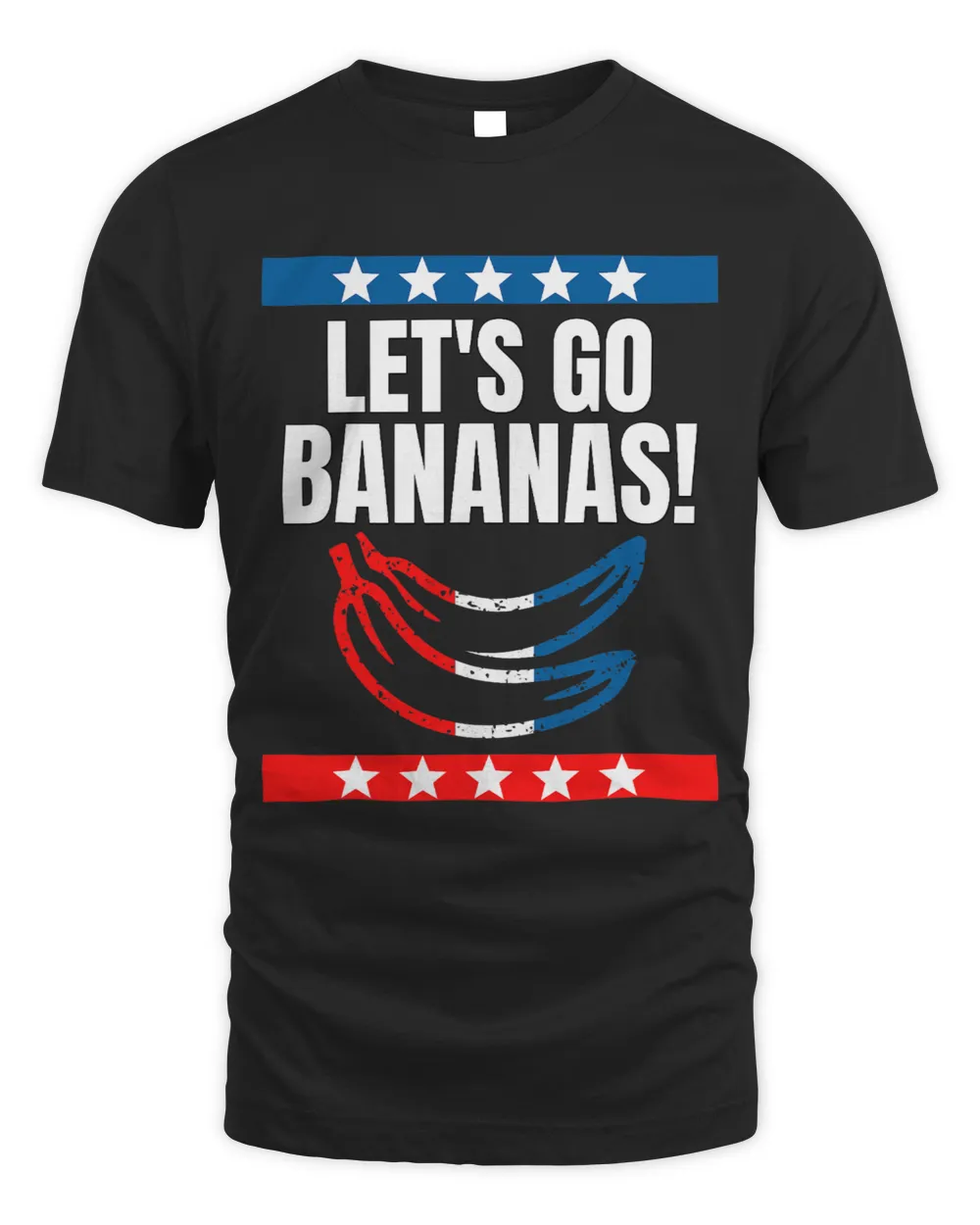 Funny Lets Go Bananas Patriotic US Flag Banana Graphic
