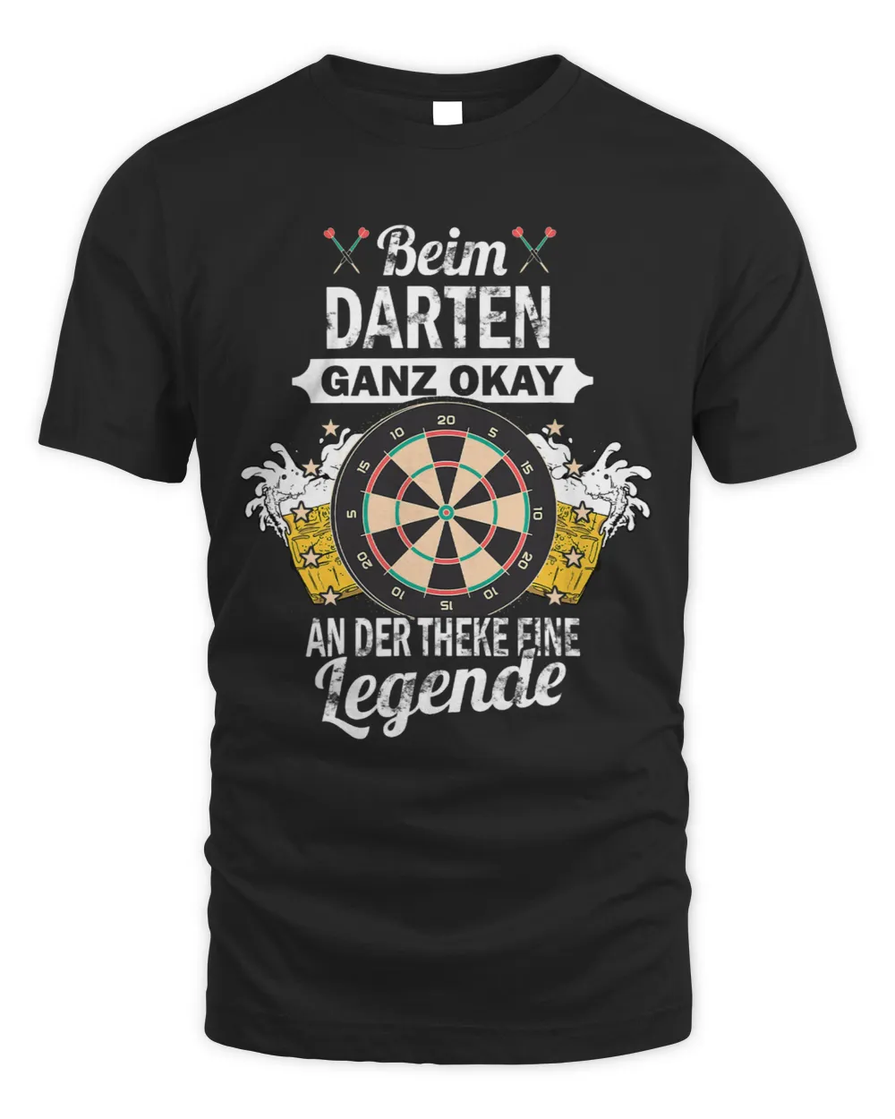 Dart saying when darting a legend is okay at the counter Unisex Standard T-Shirt black s