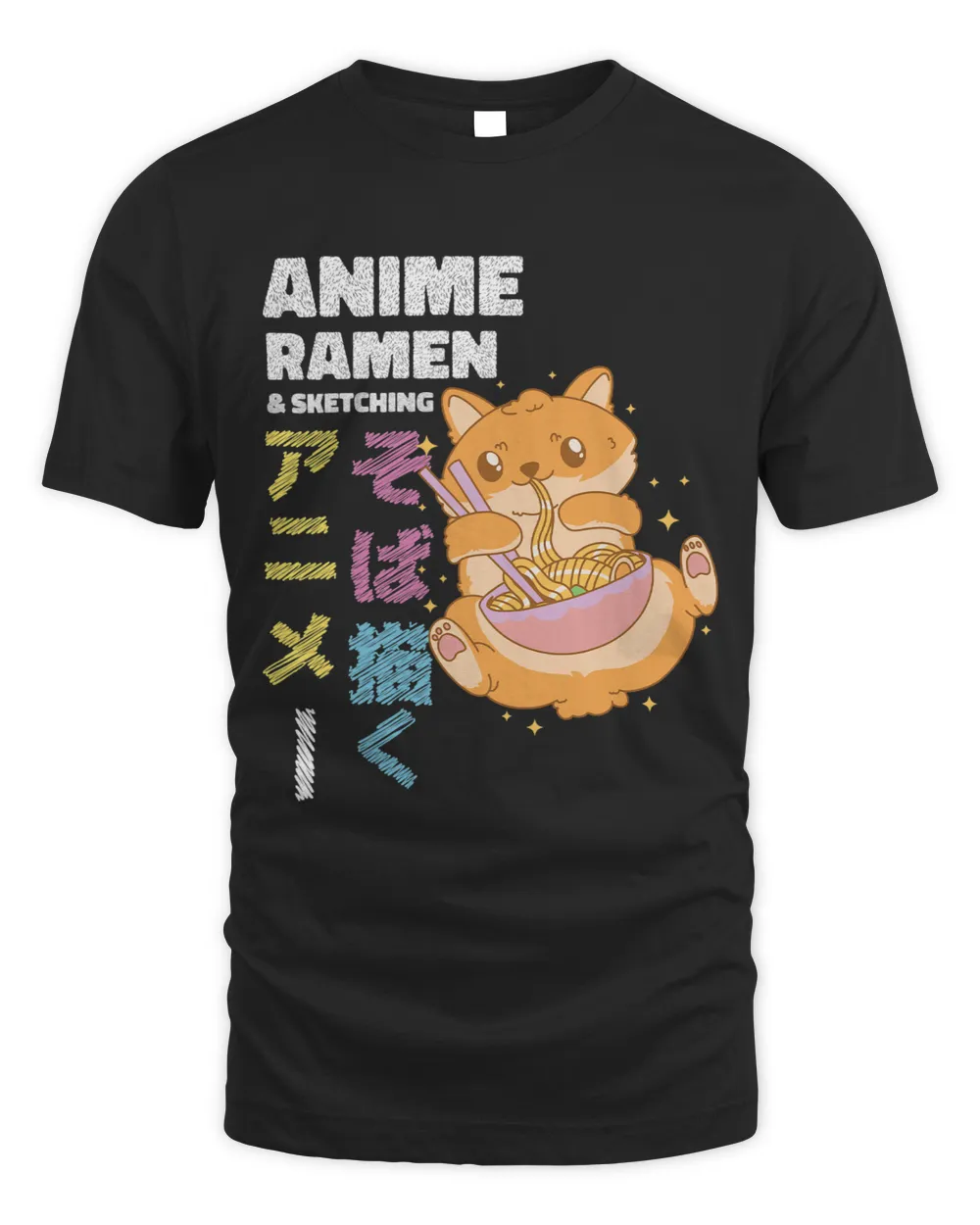 Kawaii Ramen Cat Anime Ramen Sktetching