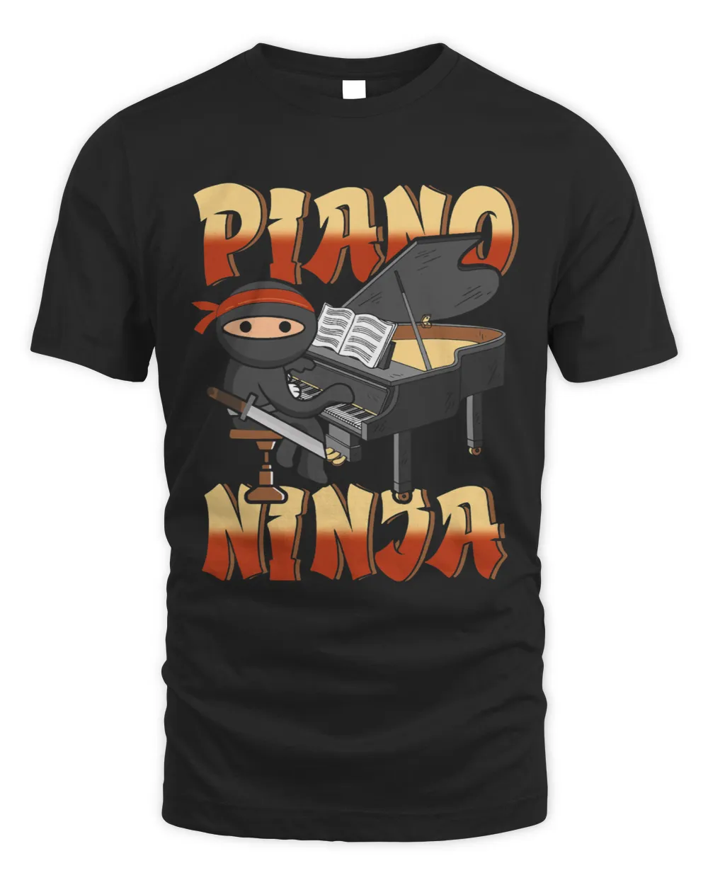 Piano Japan Ninja Keyboard Player Pianist Music Instrument