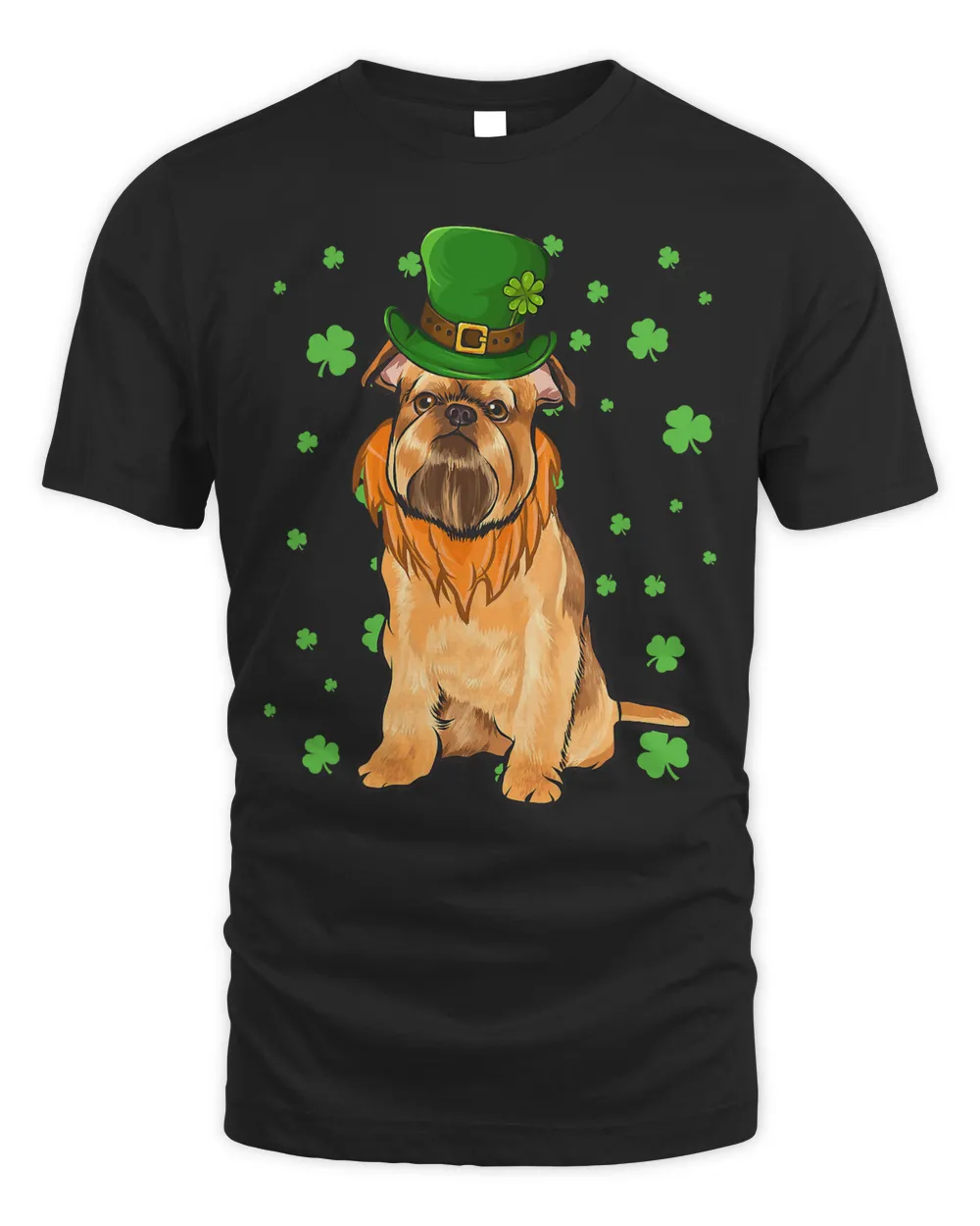 St Patricks Day Brussels Griffon Dog Shamrock Gift T-Shirt