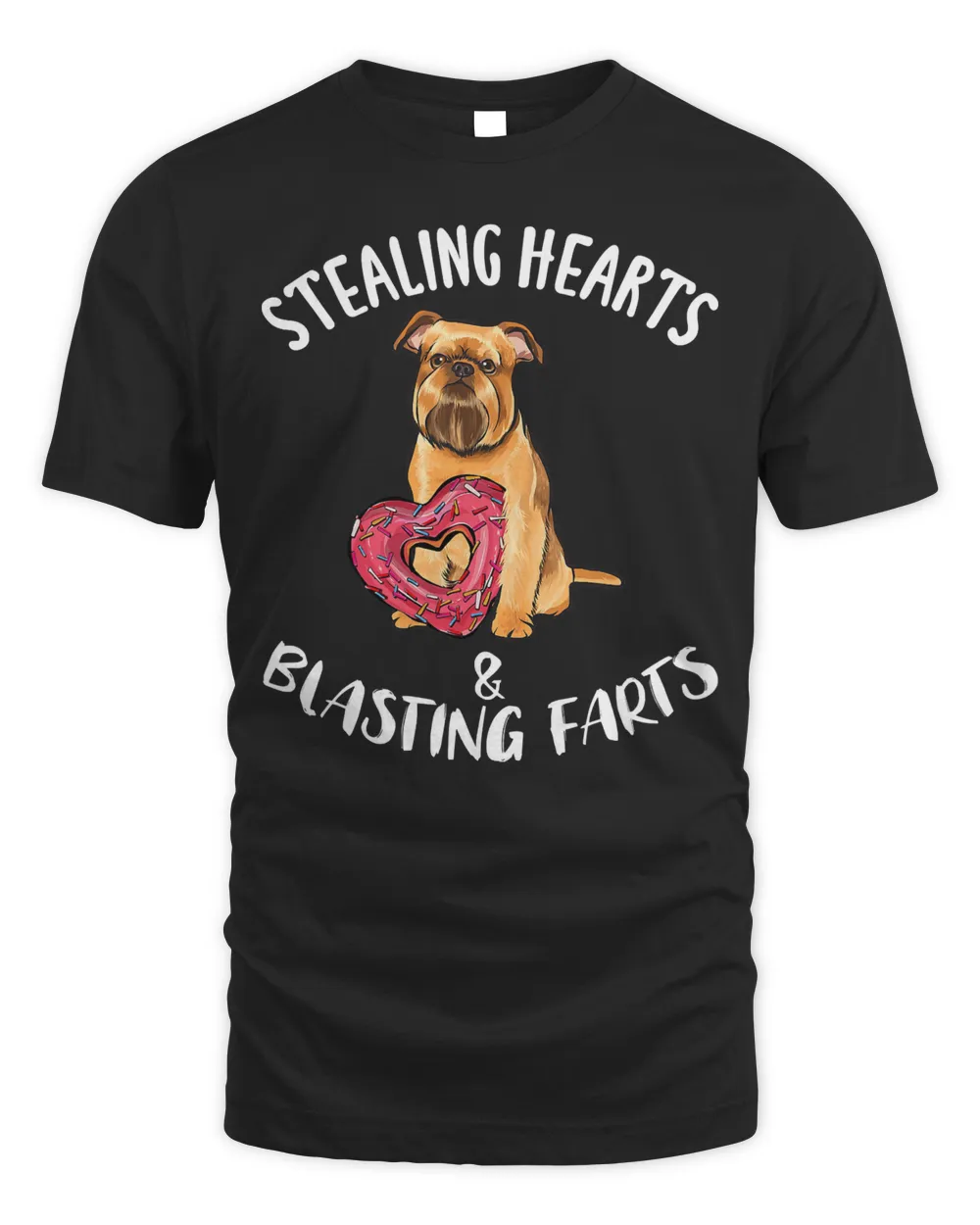 Stealing Hearts Blasting Farts Brussels Griffon Valentines T-Shirt