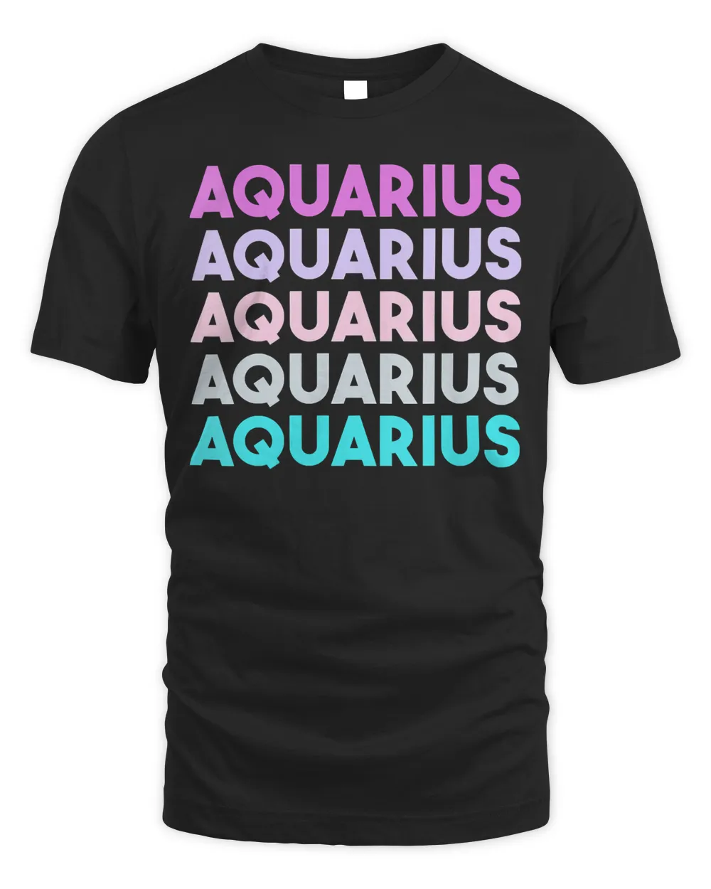 Womens Aquarius Sign Color Palette Born In January February Zodiac V-Neck T-Shirt