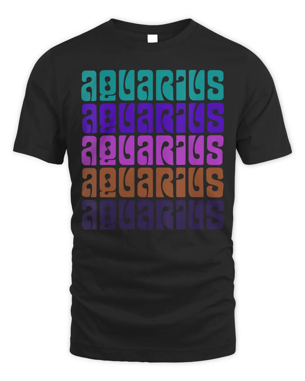 Womens Aquarius Zodiac Birthday Star Sign Bday January February V-Neck T-Shirt