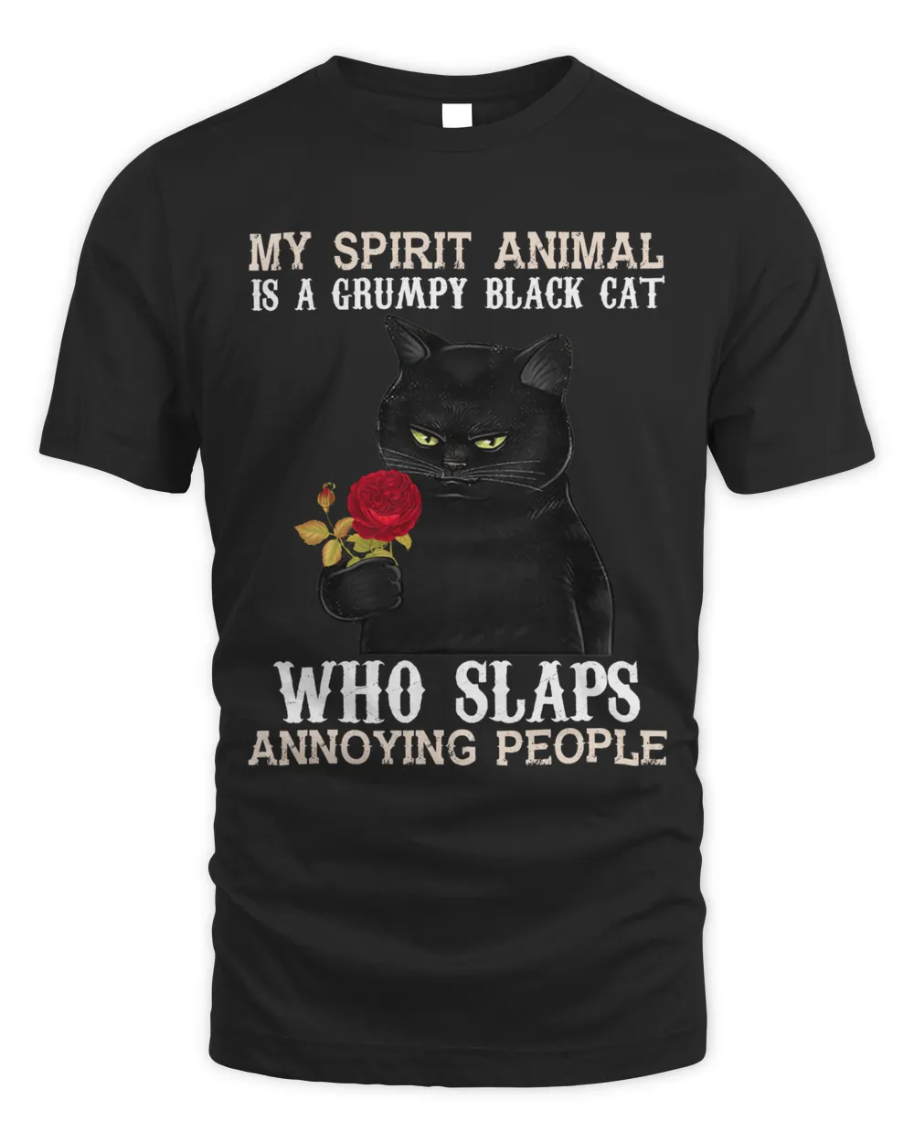 Cat Kitty My Spirit Animal Slaps Anything People Black Cat