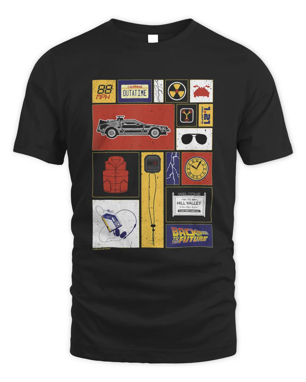 Back To The Future 35th Anniversary Icon Panels T-Shirt